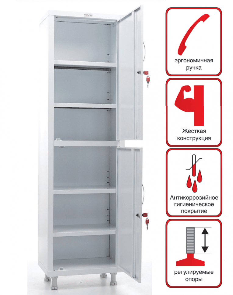 Медицинский шкаф HILFE МД 1 1657/SS купить в Ухте