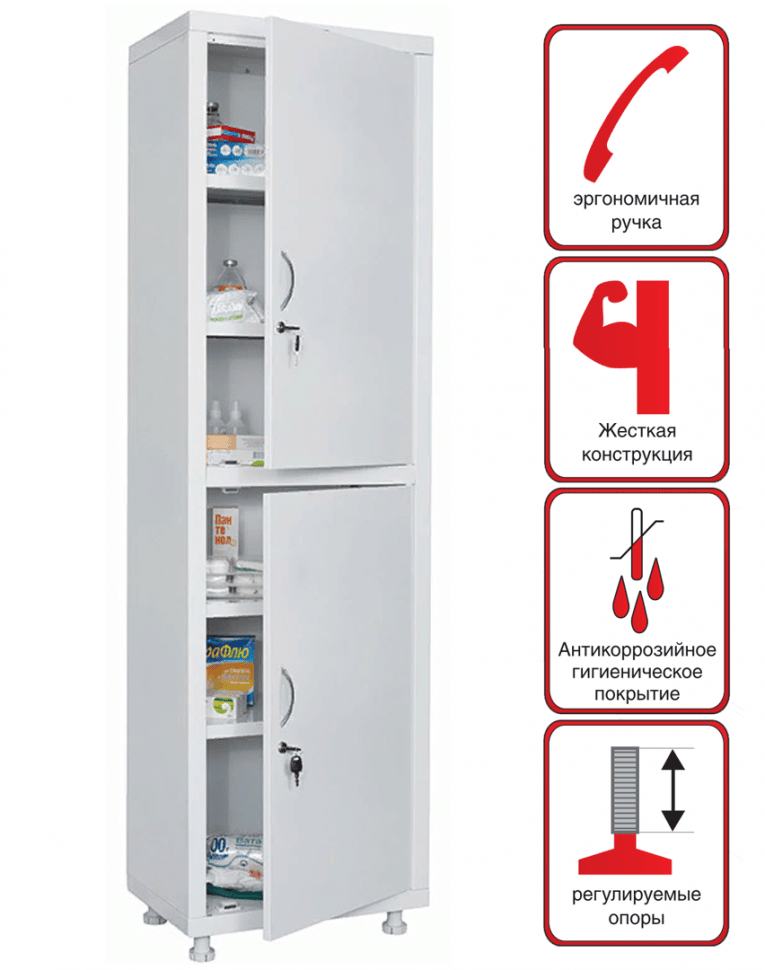 Медицинский шкаф HILFE МД 1 1657/SS купить в Ухте