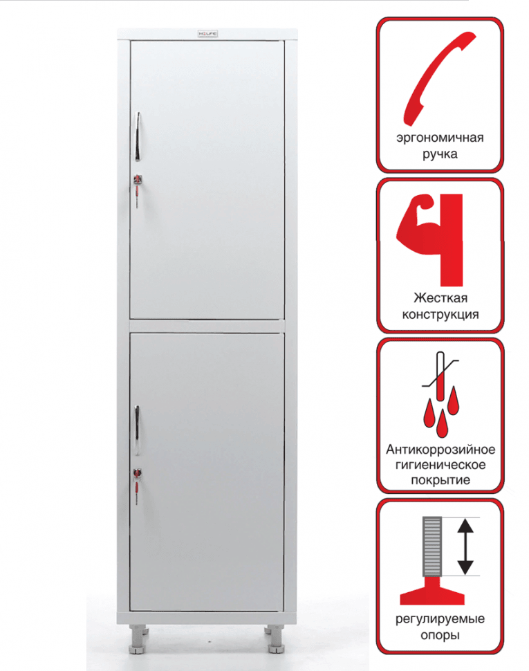 Медицинский шкаф HILFE МД 1 1657/SS купить в Ухте
