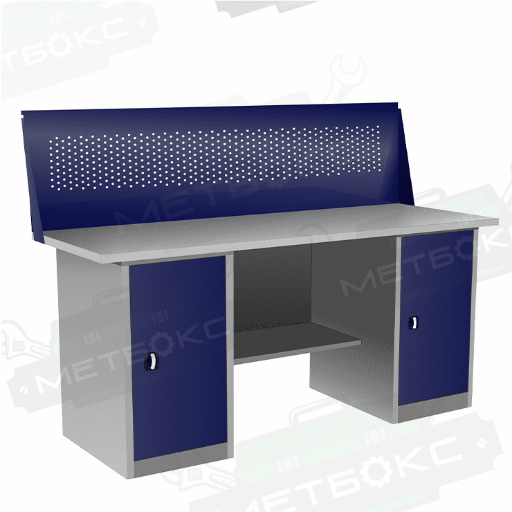 Верстак двухтумбовый ВП-5/1,6 с экраном купить в Ухте Верстак двухтумбовый ВП-5/1,6 с экраном купить в Ухте