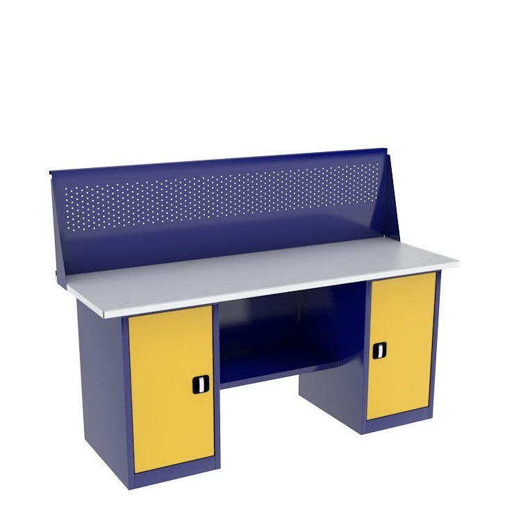 Верстак двухтумбовый ВП-5/1,6 с экраном купить в Ухте Верстак двухтумбовый ВП-5/1,6 с экраном купить в Ухте