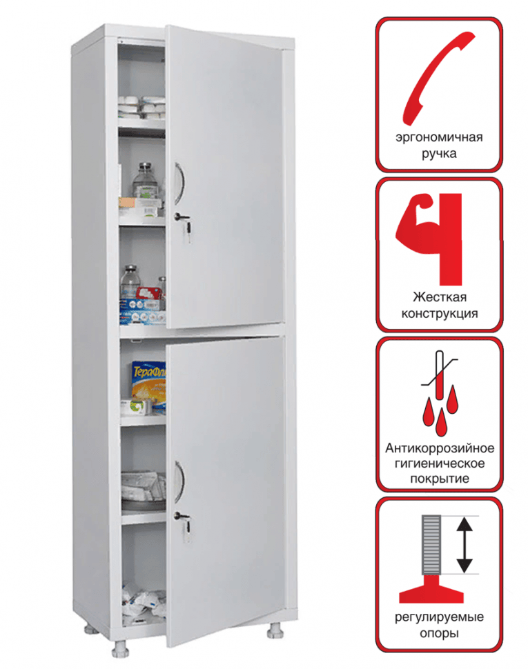 Медицинский шкаф HILFE МД 1 1760/SS купить в Ухте