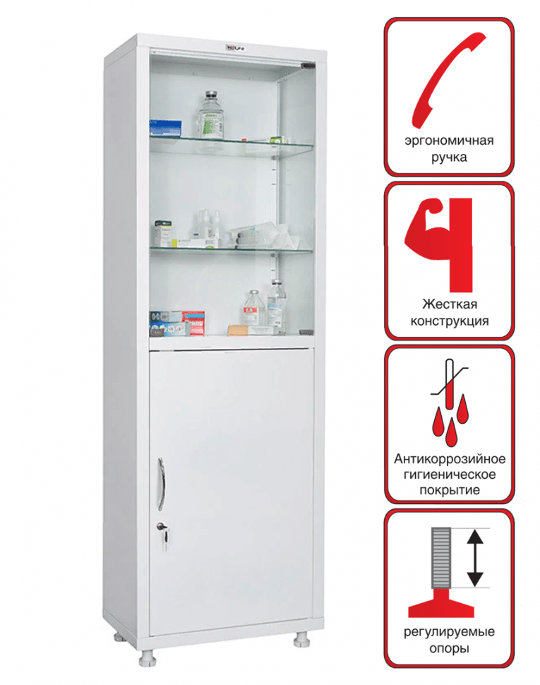 Медицинский шкаф HILFE МД 1 1760/SG купить в Ухте