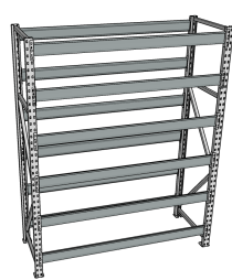 Стеллаж грузовой СГР 3000x1800x500 6 полок (без настила)