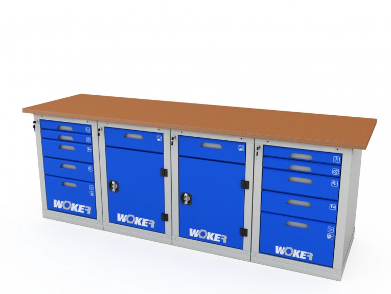 Верстак четырехтумбовый WOKER PRO 45225.2400 купить в Ухте