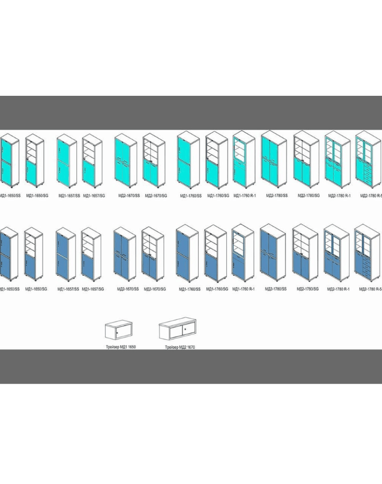 Медицинский шкаф HILFE МД 2 1670/SG купить в Ухте