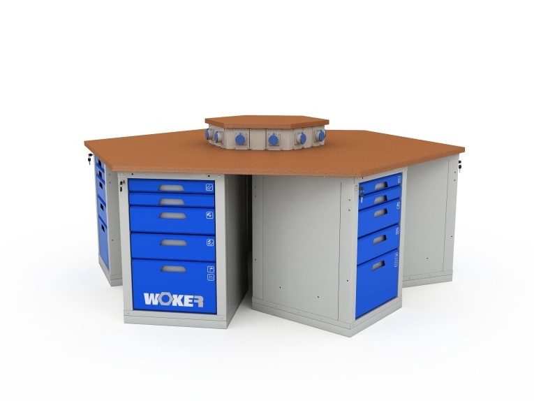 Верстак шеститумбовый WOKER PRO 6005.2500 купить в Ухте