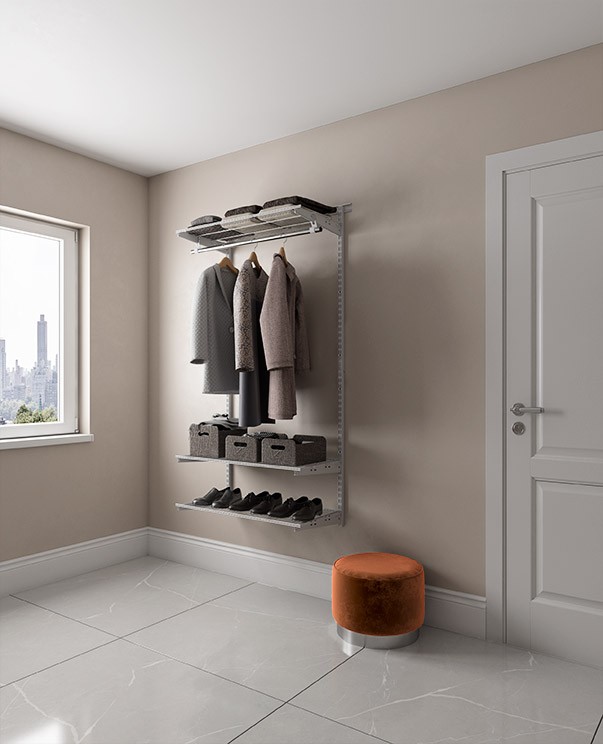 Гардеробная система Практик Home Basic G90 белая купить в Ухте Гардеробная система Практик Home Basic G90 белая купить в Ухте