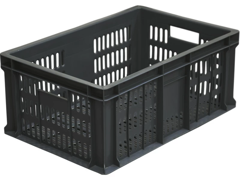 Ящик 600х400х250 с перфорацией чёрный купить в Ухте