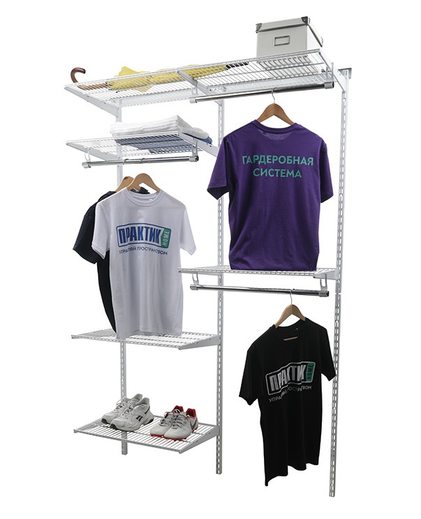 Гардеробная система Практик Home Optima G120 белая купить в Ухте Гардеробная система Практик Home Optima G120 белая купить в Ухте