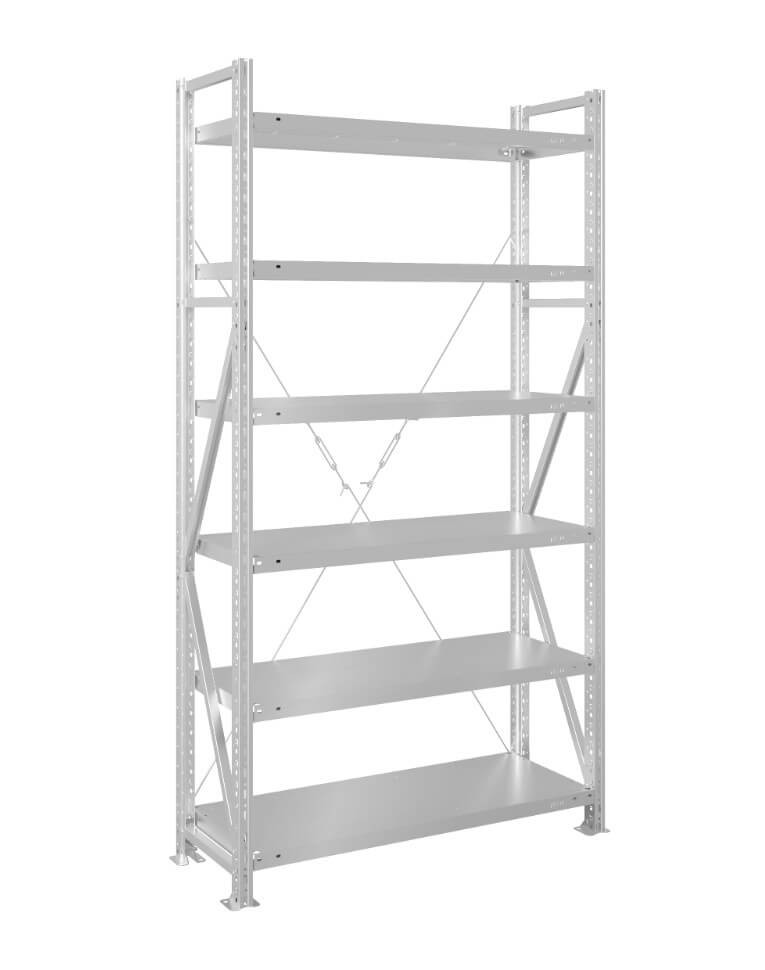 Стеллаж MS U 3000x700x1000 6 полок (300 кг, металл) купить в Ухте