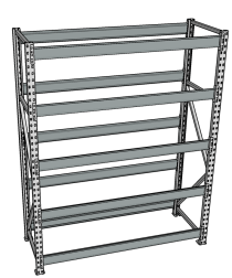 Стеллаж грузовой СГР 2000x1500x800 5 полок (без настила) Стеллаж грузовой СГР 2000x1500x800 5 полок (без настила)