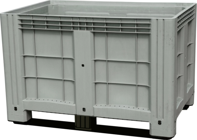 Контейнер 1200х800х800 мм сплошной серый на полозьях купить в Ухте