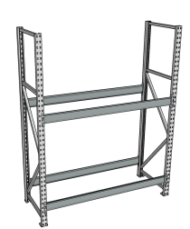 Стеллаж грузовой СГР 2500x1800x500 2 полки (без настила) Стеллаж грузовой СГР 2500x1800x500 2 полки (без настила)