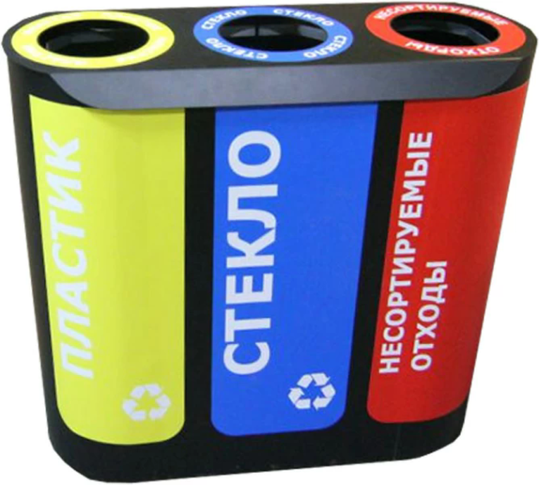 Урна для раздельного сбора мусора Альтернатива-3 с наклейками купить в Ухте