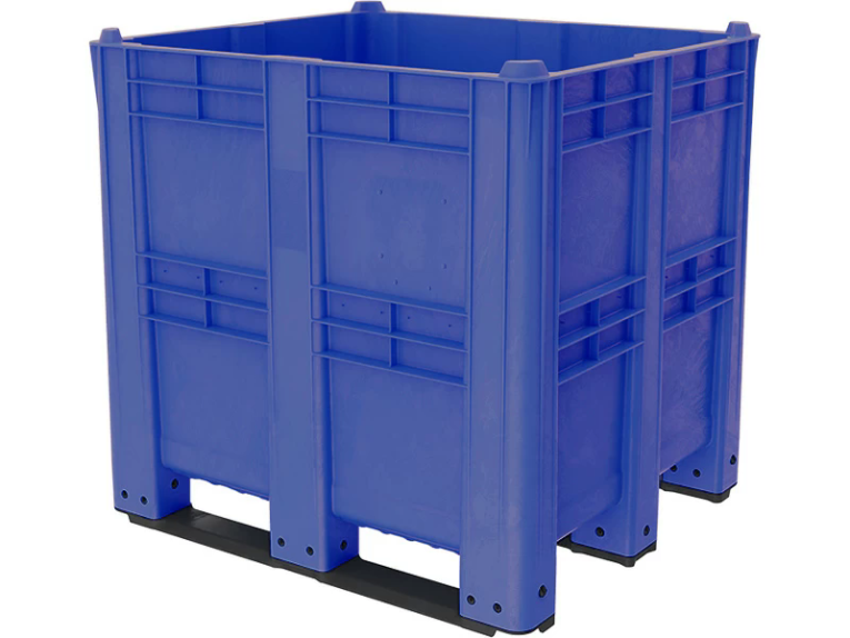 BoxPallet 1300х1150х1250 сплошной, на 3 полозьях синий купить в Ухте BoxPallet 1300х1150х1250 сплошной, на 3 полозьях синий купить в Ухте