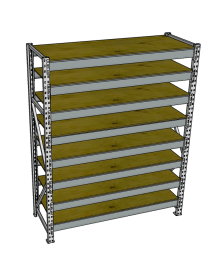 Стеллаж грузовой СГР 3000x1800x600 8 полок (фанера) Стеллаж грузовой СГР 3000x1800x600 8 полок (фанера)