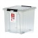 Контейнер Rox Box Original 50 (500х390х390 мм с крышкой и клипсами, на роликах, прозрачный) купить в Ухте