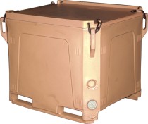 Контейнер 915х715х765 мм бежевый с крышкой
