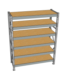 Стеллаж грузовой СГР 3000x1200x500 6 полок (ДСП) Стеллаж грузовой СГР 3000x1200x500 6 полок (ДСП)