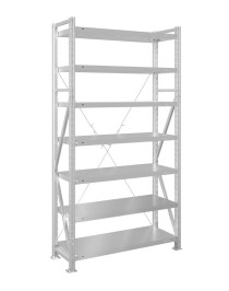 Стеллаж MS U 2000x1200x500 7 полок (180 кг, металл) Стеллаж MS U 2000x1200x500 7 полок (180 кг, металл)