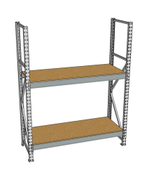 Стеллаж грузовой СГР 3000x1500x500 2 полки (ДСП) Стеллаж грузовой СГР 3000x1500x500 2 полки (ДСП)