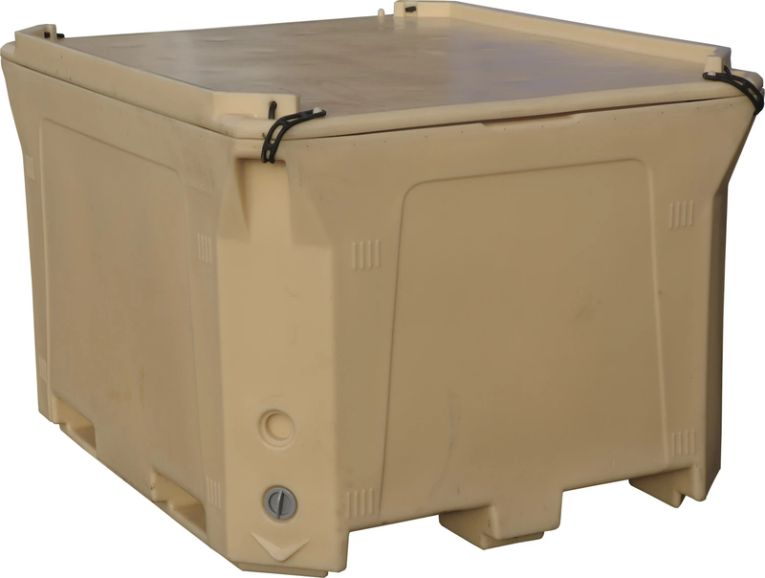 Контейнер 1470х1180х965 мм бежевый с крышкой купить в Ухте