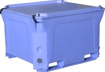 Контейнер 1230х1030х820 мм синий с крышкой