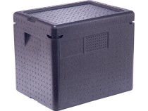 Контейнер 400х298х340 21л. с крышкой чёрный