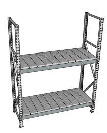 Стеллаж грузовой СГР 2500x1800x600 2 полки (металл) Стеллаж грузовой СГР 2500x1800x600 2 полки (металл)