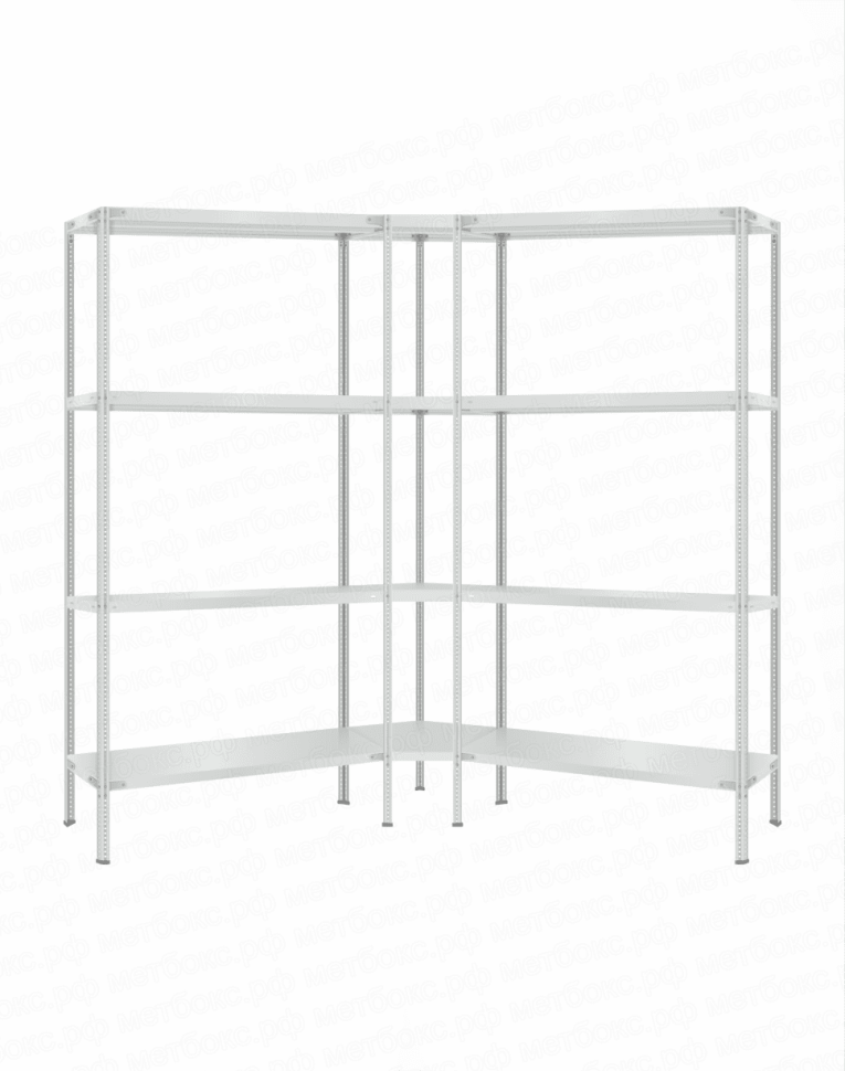 Стеллаж угловой 2000х1700х1700 (4 яруса глубиной 500мм) купить в Ухте Стеллаж угловой 2000х1700х1700 (4 яруса глубиной 500мм) купить в Ухте