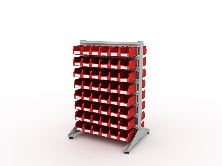 Стеллаж для пластиковых лотков SORTEX двухсторонний 1500x1000x800.02 купить в Ухте Стеллаж для пластиковых лотков SORTEX двухсторонний 1500x1000x800.02 купить в Ухте