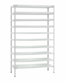 Стеллаж металлический Титан МС-500 2400х1200х400 10 полок Стеллаж металлический Титан МС-500 2400х1200х400 10 полок