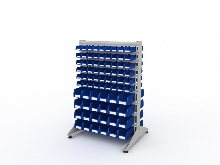Стеллаж для пластиковых лотков SORTEX двухсторонний 1500x1000x800.04 купить в Ухте