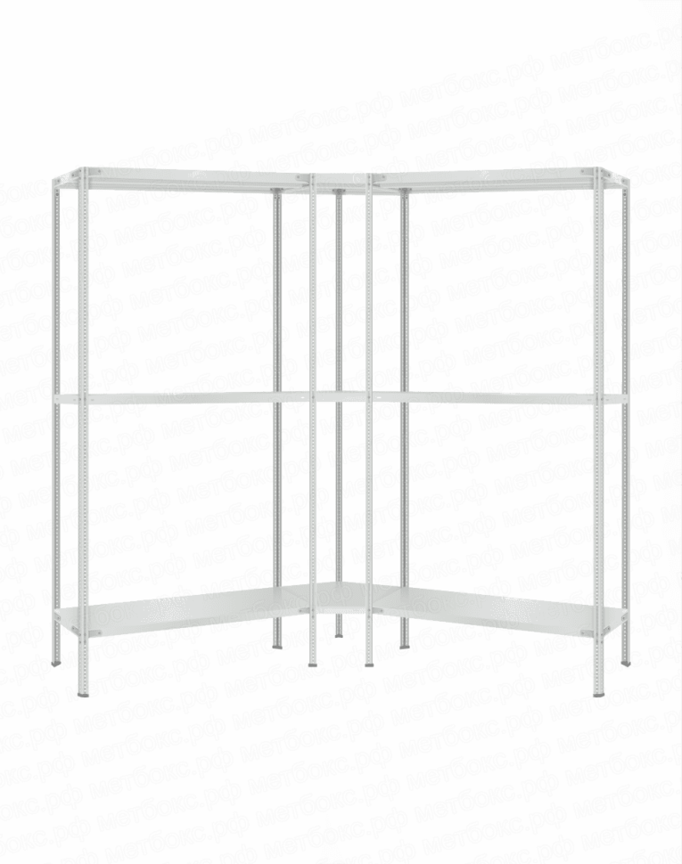 Стеллаж угловой 2000х1800х1800 (3 яруса глубиной 600мм) купить в Ухте Стеллаж угловой 2000х1800х1800 (3 яруса глубиной 600мм) купить в Ухте