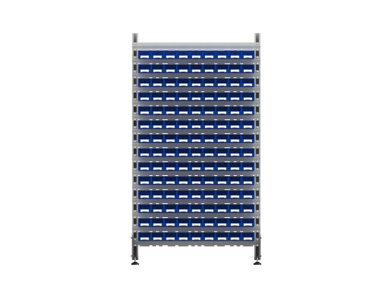 Стеллаж для пластиковых лотков SORTEX двухсторонний 1800x1000x800.01 купить в Ухте