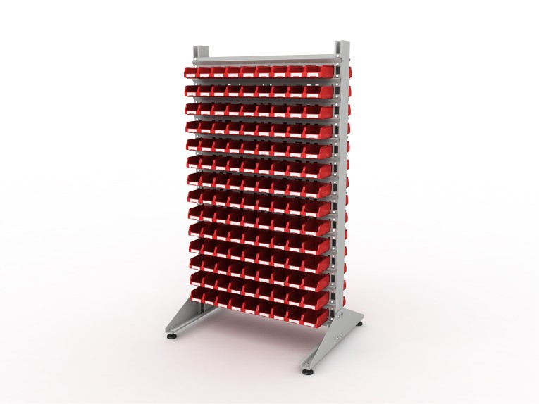 Стеллаж для пластиковых лотков SORTEX двухсторонний 1800x1000x800.01 купить в Ухте