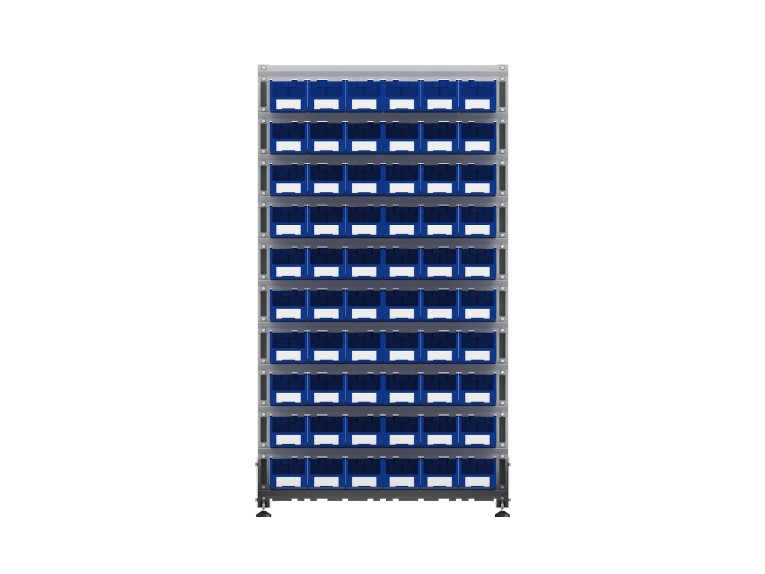 Стеллаж для пластиковых лотков SORTEX двухсторонний 1800x1000x800.02 купить в Ухте Стеллаж для пластиковых лотков SORTEX двухсторонний 1800x1000x800.02 купить в Ухте