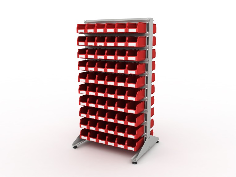 Стеллаж для пластиковых лотков SORTEX двухсторонний 1800x1000x800.02 купить в Ухте Стеллаж для пластиковых лотков SORTEX двухсторонний 1800x1000x800.02 купить в Ухте