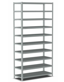 Стеллаж металлический Титан МС-500 1000х1000х400 10 полок Стеллаж металлический Титан МС-500 1000х1000х400 10 полок