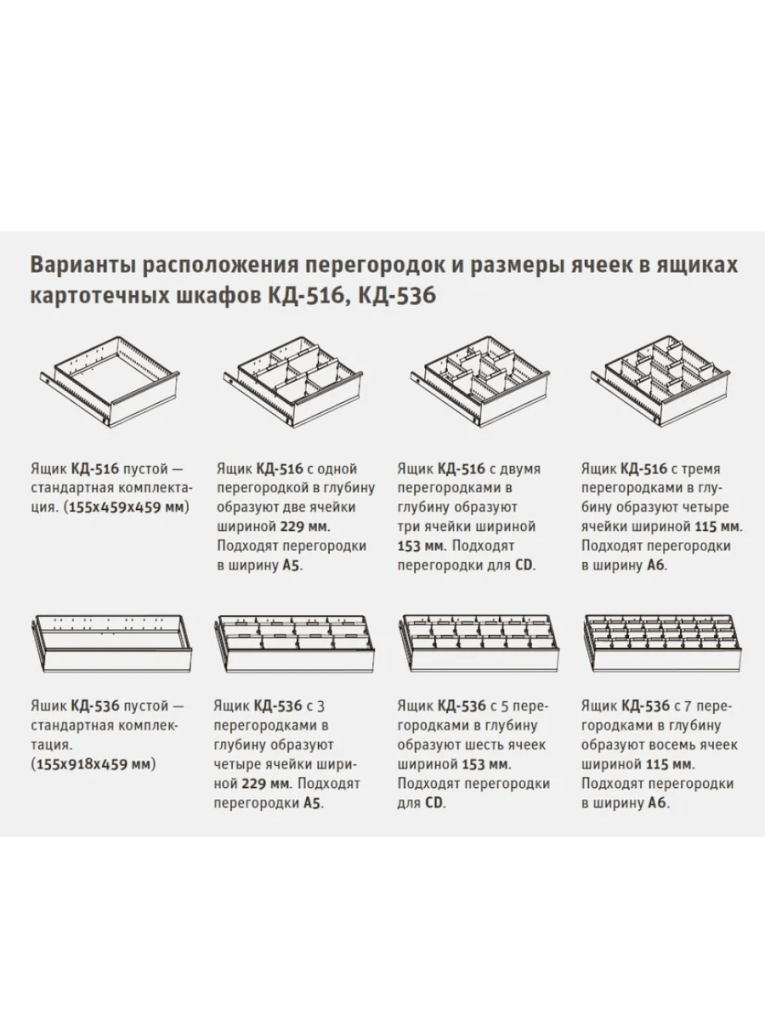 Шкаф картотечный ДиКом КД-516 (без перегородок) купить в Ухте