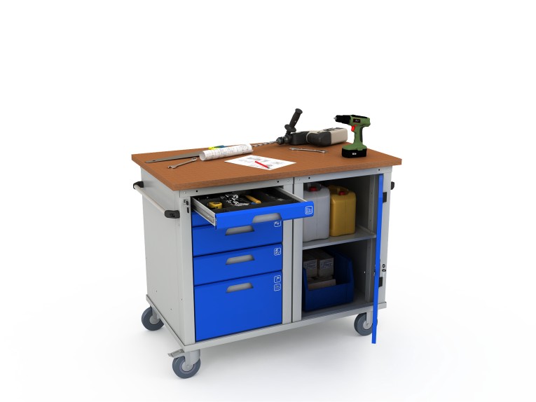 Верстак мобильный двухтумбовый WOKER PRO 2501.1200 купить в Ухте