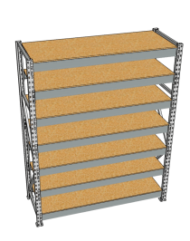 Стеллаж грузовой СГР 3000x900x800 7 полок (ДСП) Стеллаж грузовой СГР 3000x900x800 7 полок (ДСП)