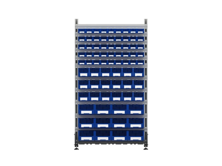 Стеллаж для пластиковых лотков SORTEX двухсторонний 1800x1000x800.06 купить в Ухте
