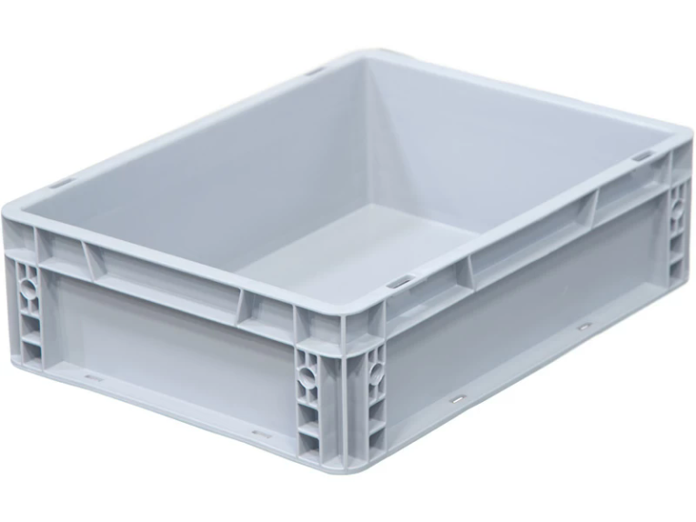 Ящик 400х300х120 сплошной, усиленное дно, цв. серый купить в Ухте