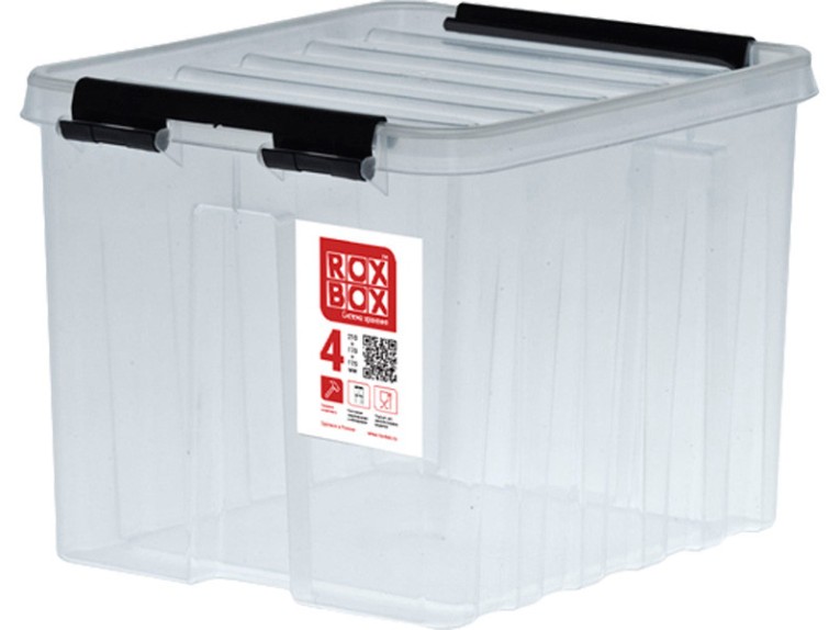 Контейнер Rox Box Original 4 (210х170х175 мм с крышкой и клипсами прозрачный) купить в Ухте