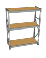 Стеллаж грузовой СГР 3000x1200x500 3 полки (ДСП)