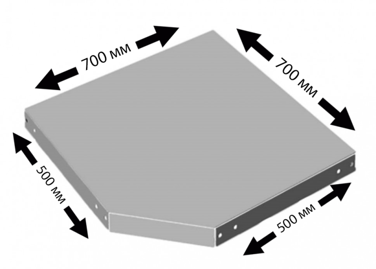 Угловая полка Практик MS 50F (700х500) купить в Ухте