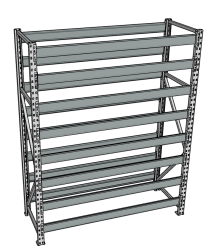 Стеллаж грузовой СГР 2500x1200x600 8 полок (без настила) Стеллаж грузовой СГР 2500x1200x600 8 полок (без настила)