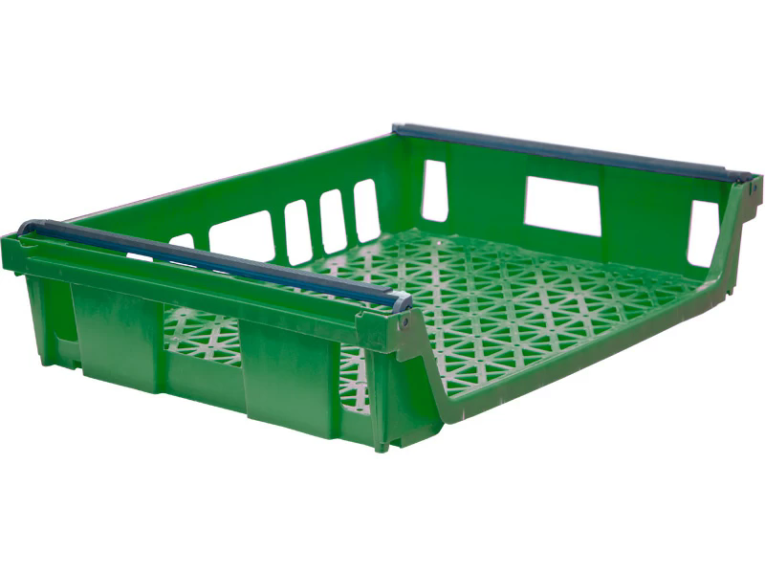 Ящик 744х557х167 со складываемыми ручками зелёный купить в Ухте Ящик 744х557х167 со складываемыми ручками зелёный купить в Ухте